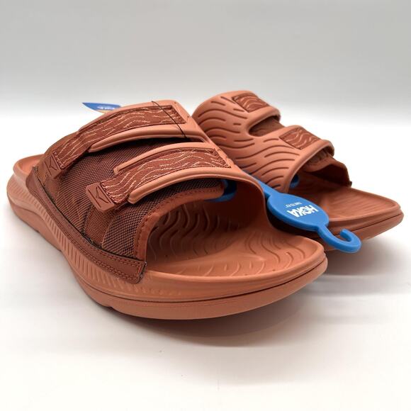 New HOKA ORA Luxe Sandals Men Sz 14 Sun Baked Baked Clay Recovery Slide 1134150 main image 6